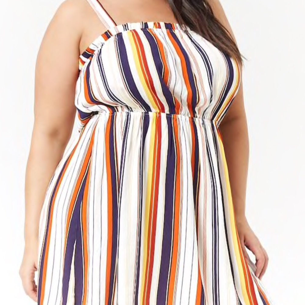 ⭐️HOST PICK⭐️Plus size striped babydoll dress